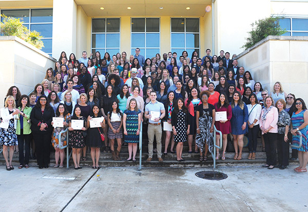 The Office of Teacher Education Services inducted nearly 200 students into the profession of teaching during a special ceremony in the spring of 2016.