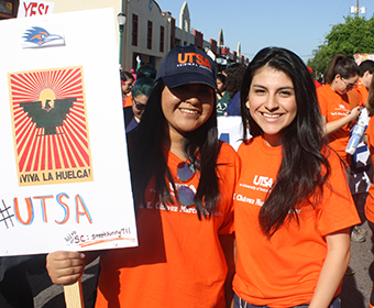 Roadrunners join San Antonio’s march for justice in honor of César Chávez