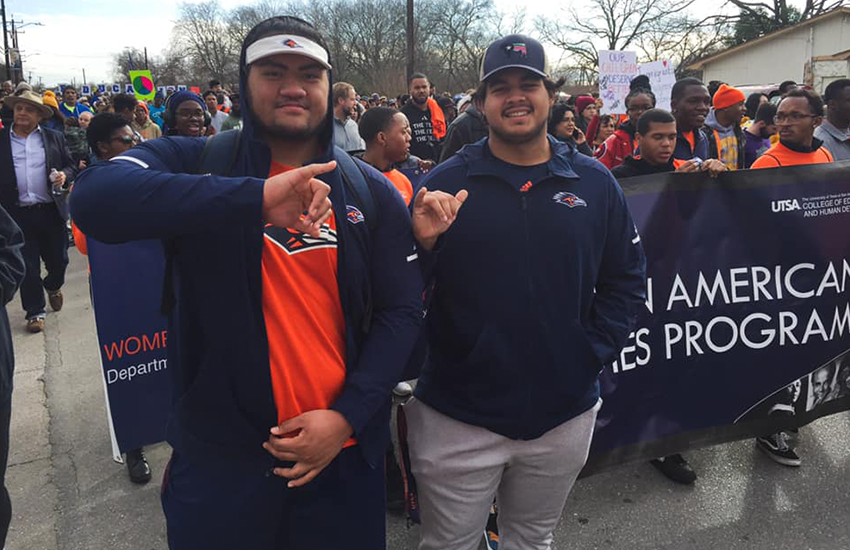Roadrunners attend the 2020 Martin Luther King Jr. Day March in San Antonio