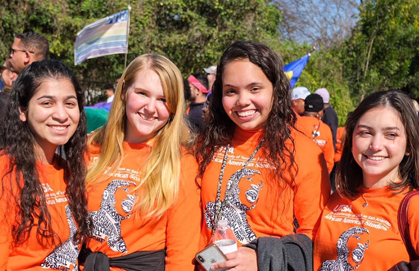 Roadrunners attend the 2020 Martin Luther King Jr. Day March in San Antonio