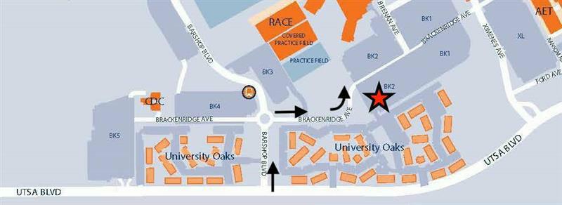 Campus drive-thru-registration map