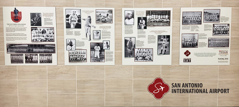 SA Airport exhibit on Negro League Baseball