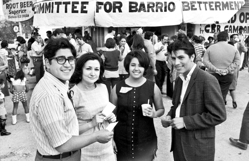 William Benavides, Gloria Cabrera, Rosie Castro M.A. ’83 and Mario Compean