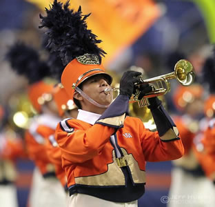 UTSA marching band member