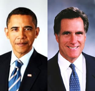 Obama and Romney