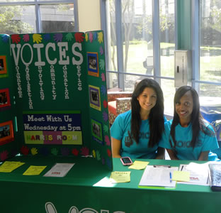 students at table