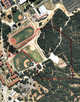 playing fields aerial photo