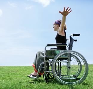 woman in wheelchair