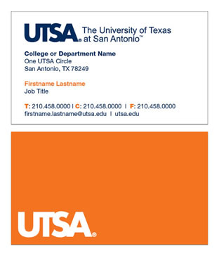 UTSA business card