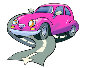 pink car