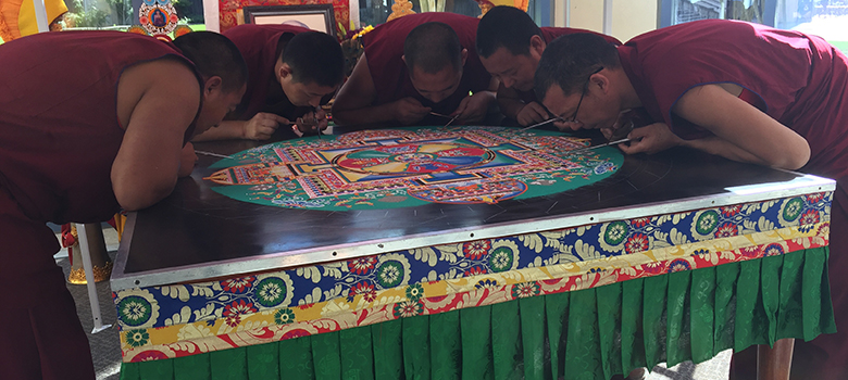 Tibetan monks share their traditions and artistic talents with the UTSA community