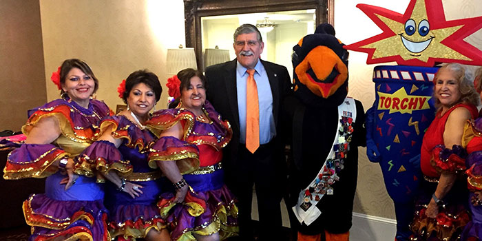 UTSA photo of the day: President Ricardo Romo named Honorary Grand Marshal of 2016 Fiesta Flambeau Parade