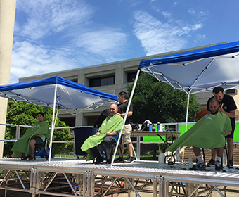 First annual St. Baldrick's Day event held UTSA Main Campus.