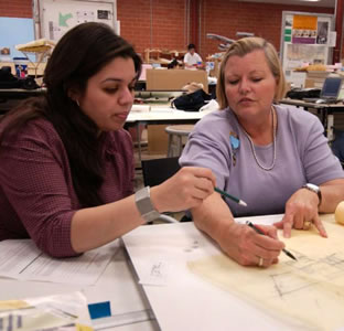 students in studio