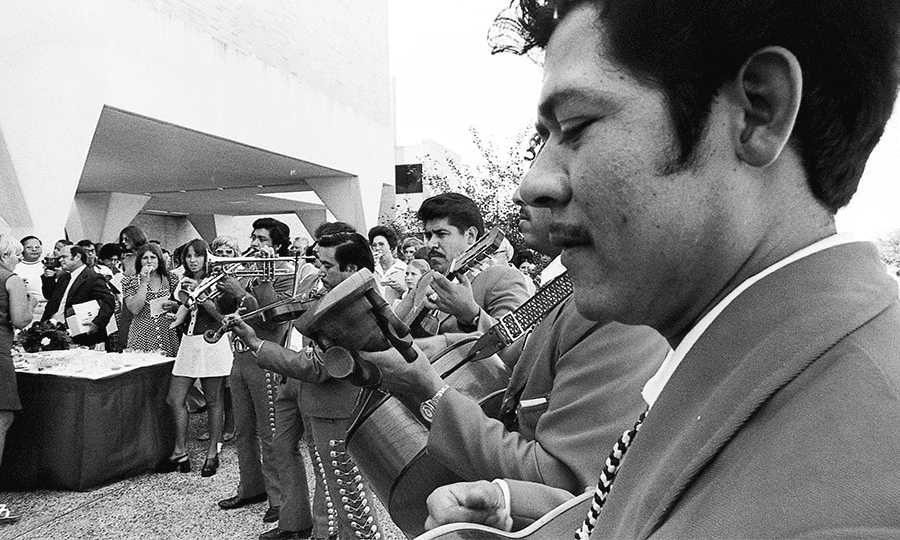 Mariachis perform after the ceremonies, a tradition that has endured through UTSA’s five decades.
