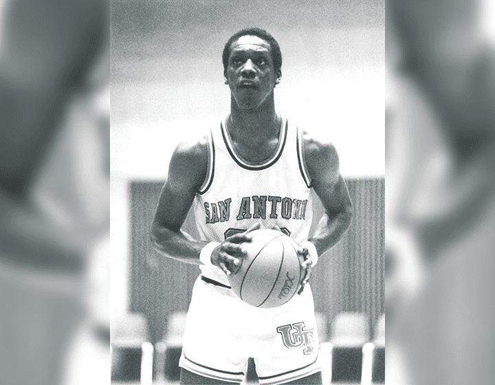 Gervin takes the line for a free throw.