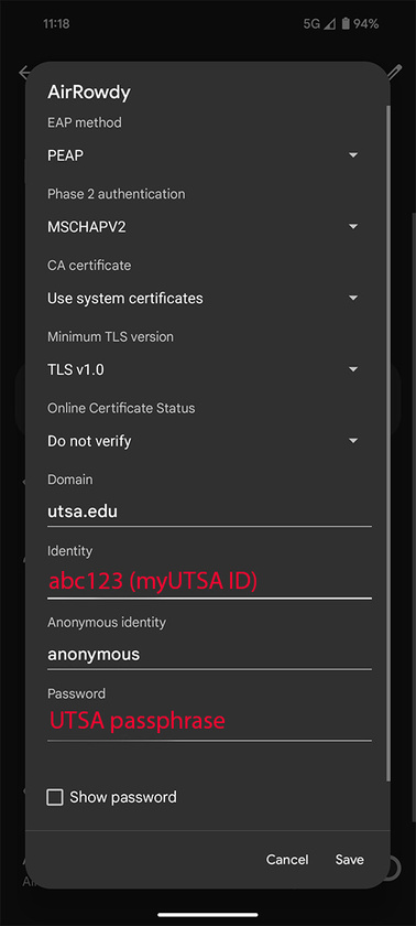 screenshot of settings on Pixel or Chromebook devices