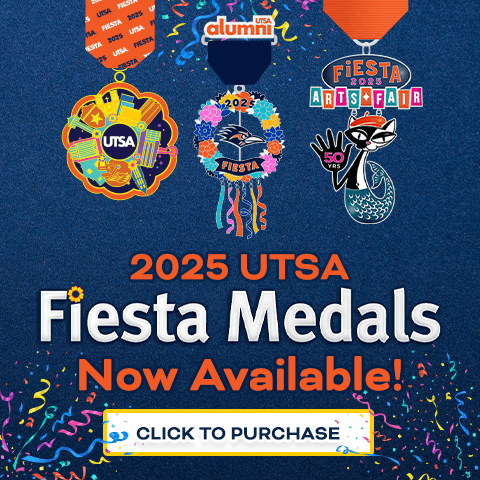 2025 UTSA Fiesta Medals are now available! Click to purchase at utsa.edu/fiesta/medals.