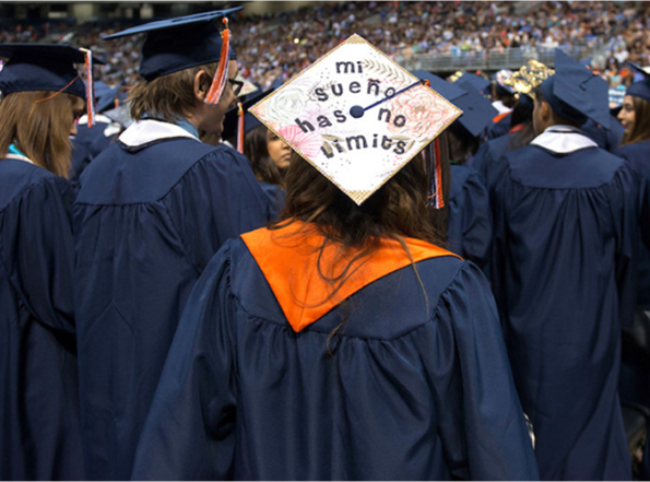 Students graduating at UTSA