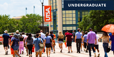 Students walking campus