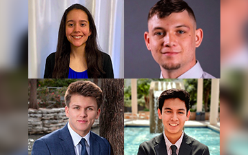 Headshot of four students