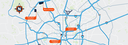 Map of campus locations