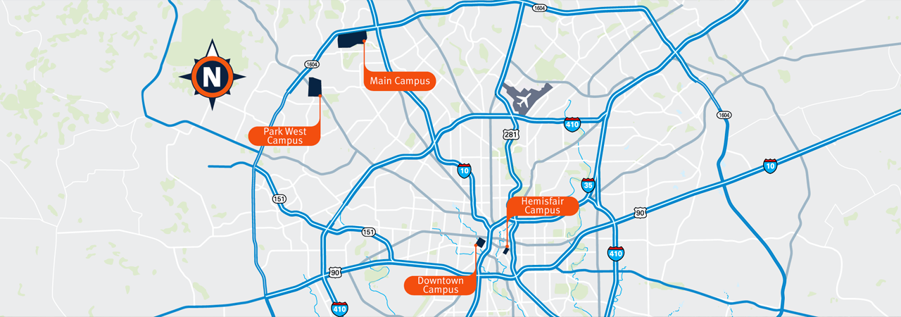 Utsa Campus Map Pdf Campus Locations | Utsa | University Of Texas At San Antonio