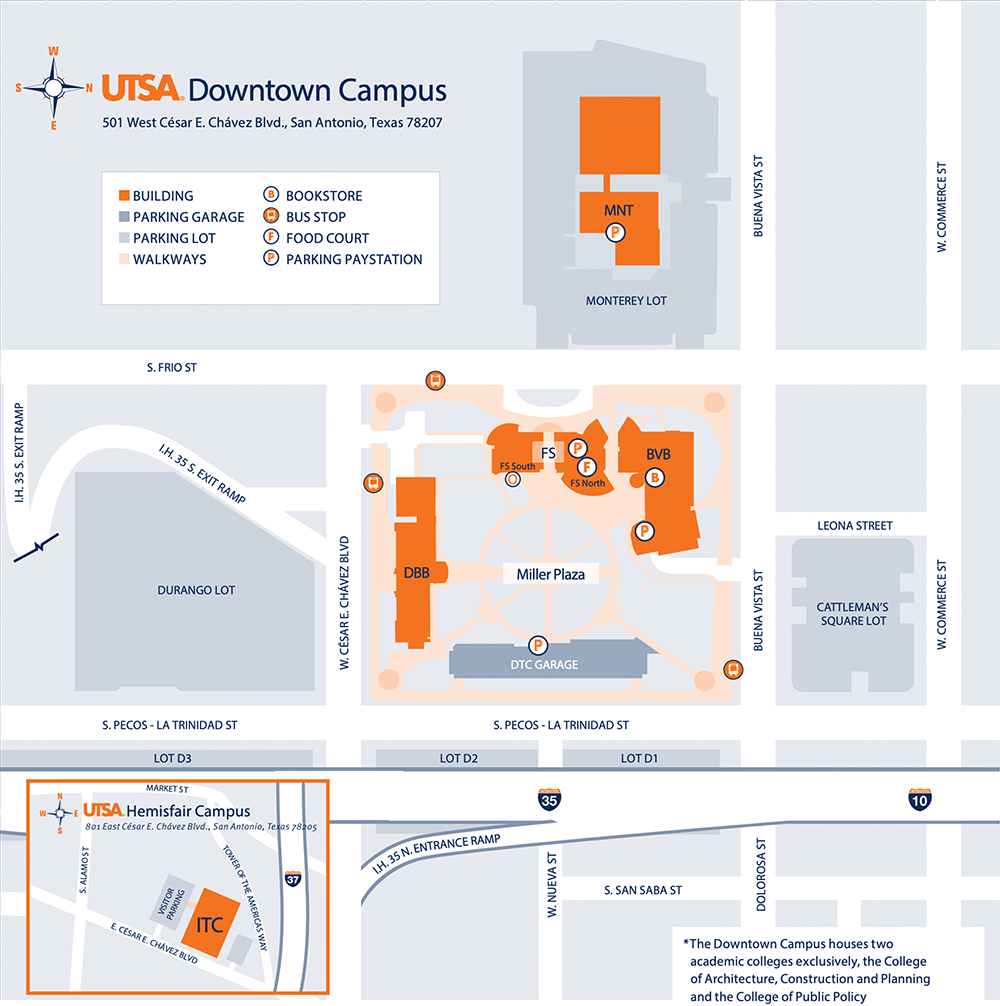 downtown campus map