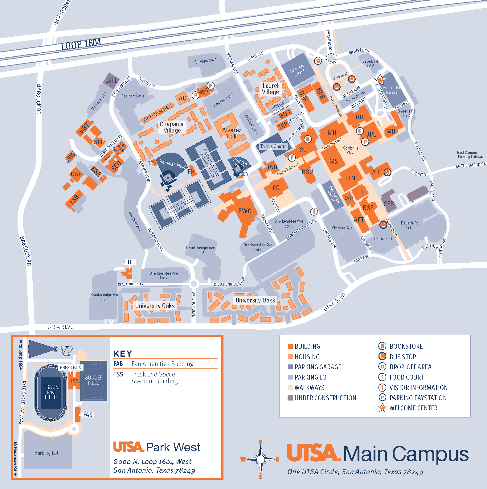 UTSA Main Campus Map