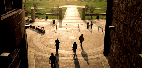 Students walking