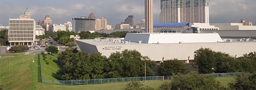 Hemisfair campus building aerial view