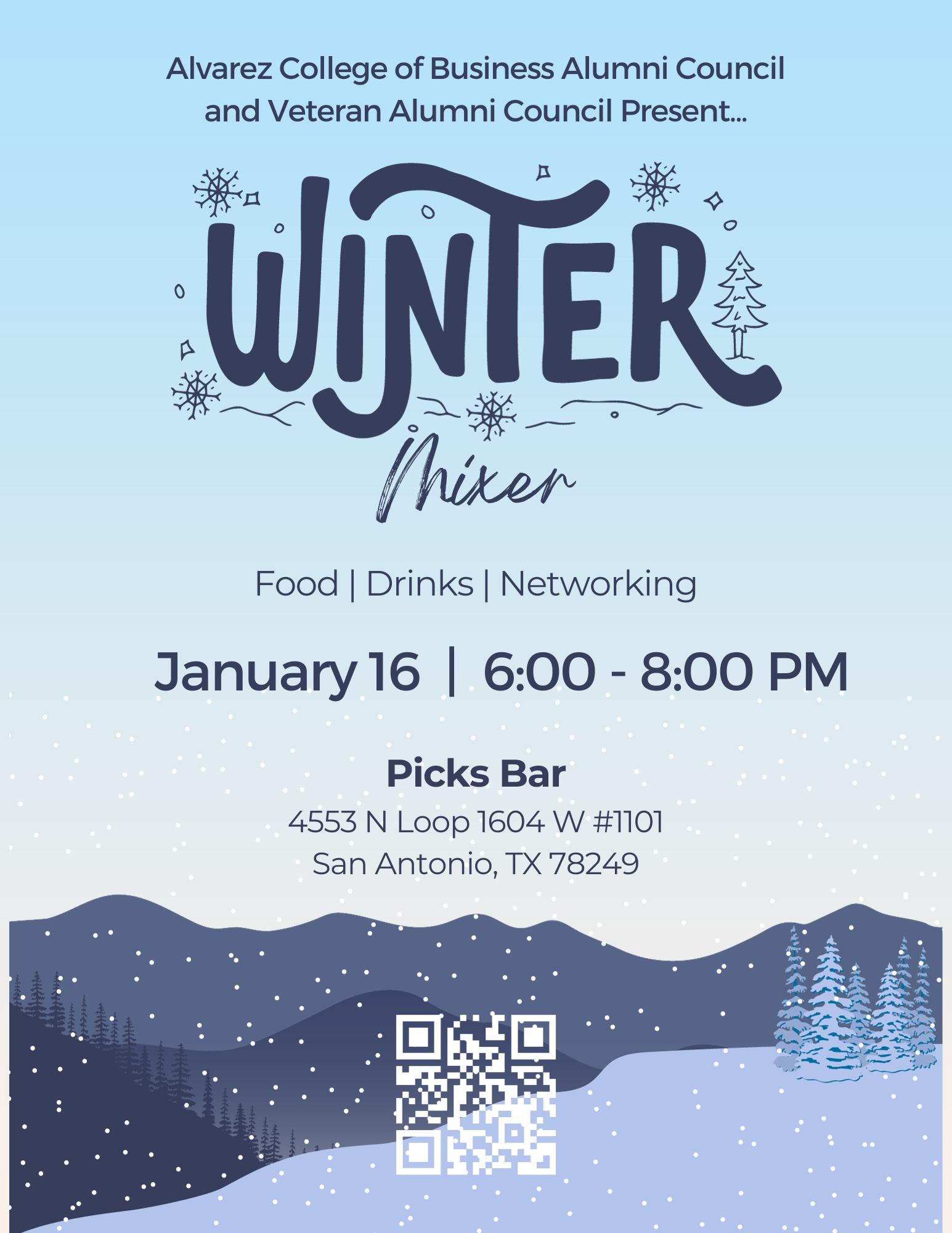 Alvarez COB Alumni Council and UTSA Veteran Alumni Council Winter Mixer