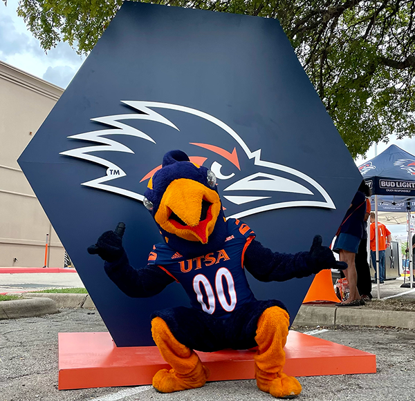 Rowdy giving birds up at tailgate party