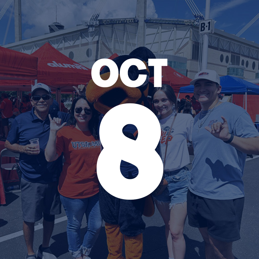 UTSA Fans with Rowdy at Tailgate