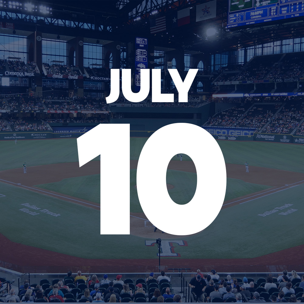 July event with Texas Rangers