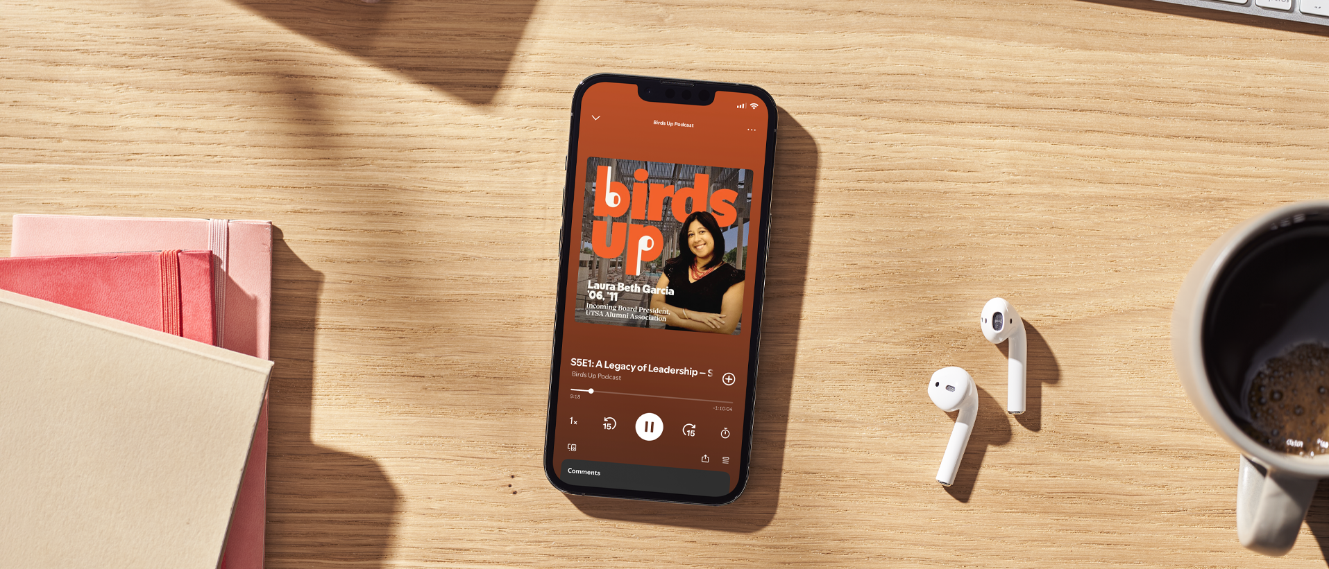 UT San Antonio Alumni Podcast on iPhone