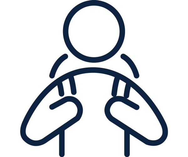 Student with backpack icon