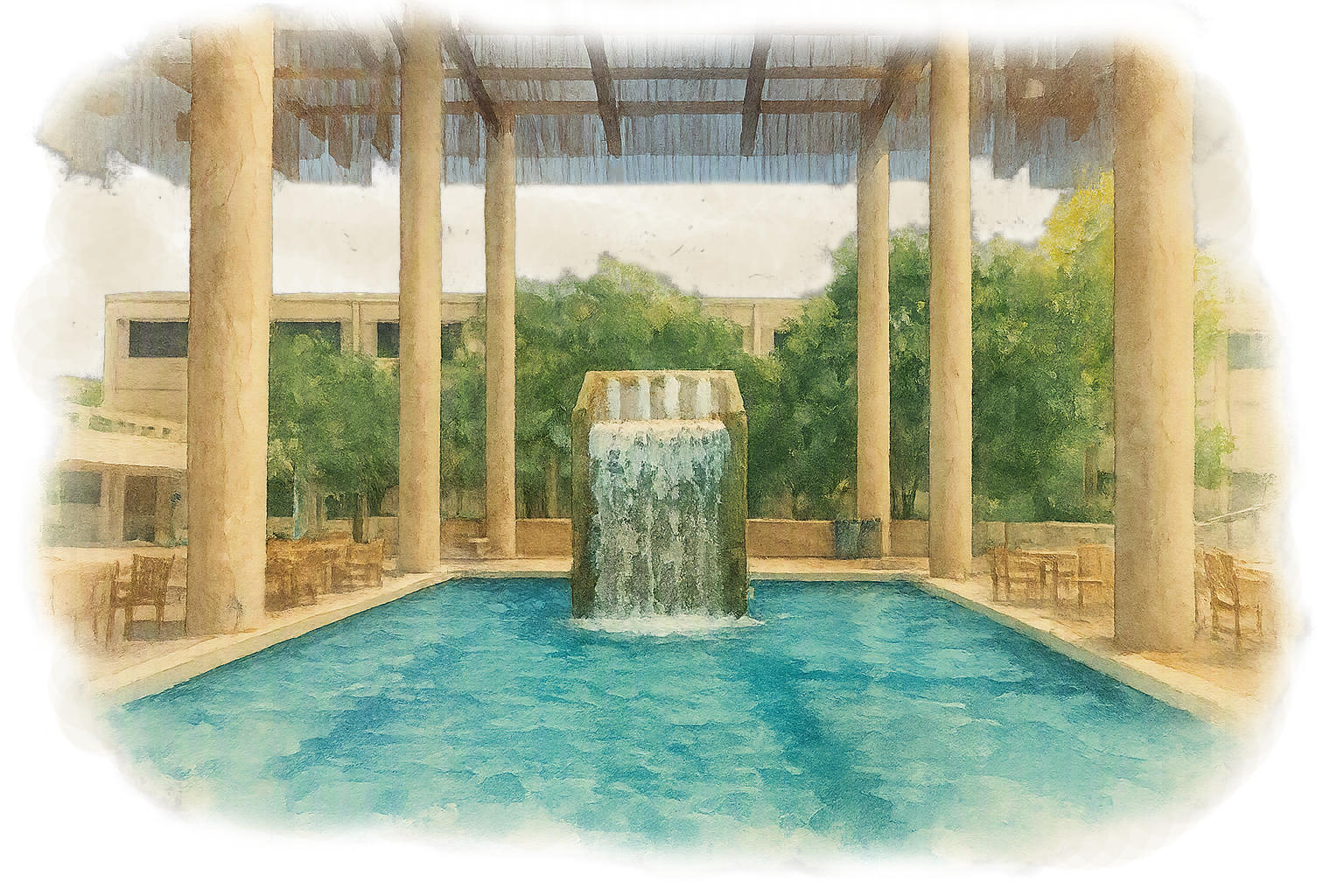 Fountain at UT San Antonio Campus