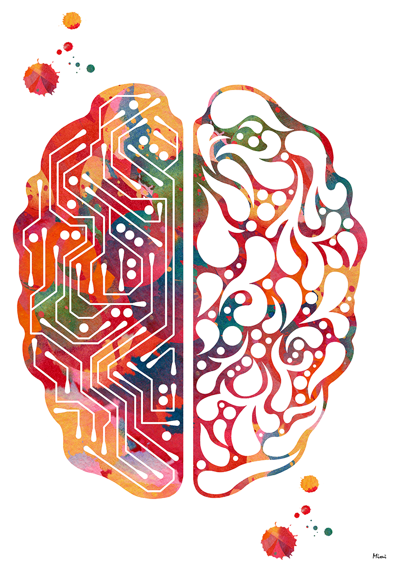 colorful brain illustration