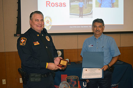 Picture of Mr. Rosas receiving award