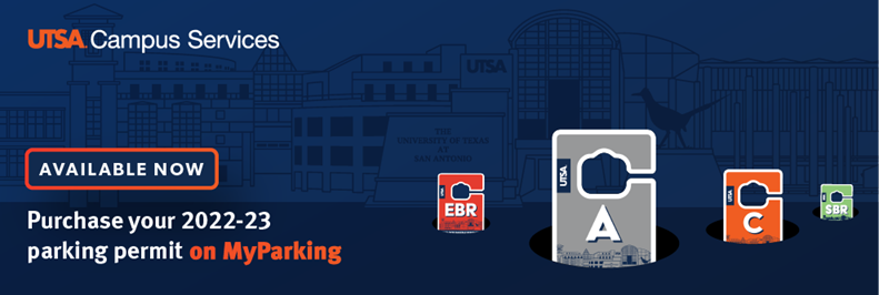 UTSA Campus Services - Purchase Your 2022-2023 permit banner