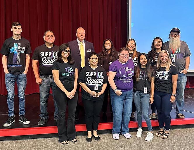 Capt. Calucci with Southwest Texas Junior College's CARE team.