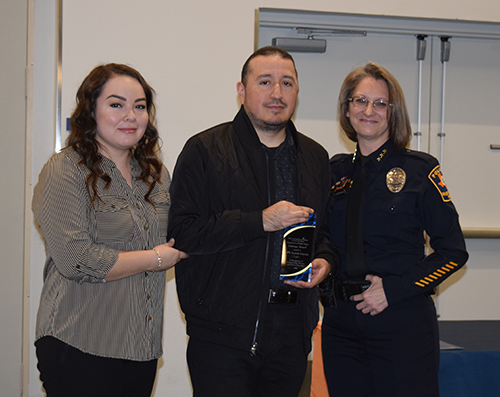 Cpl Garcia receives award