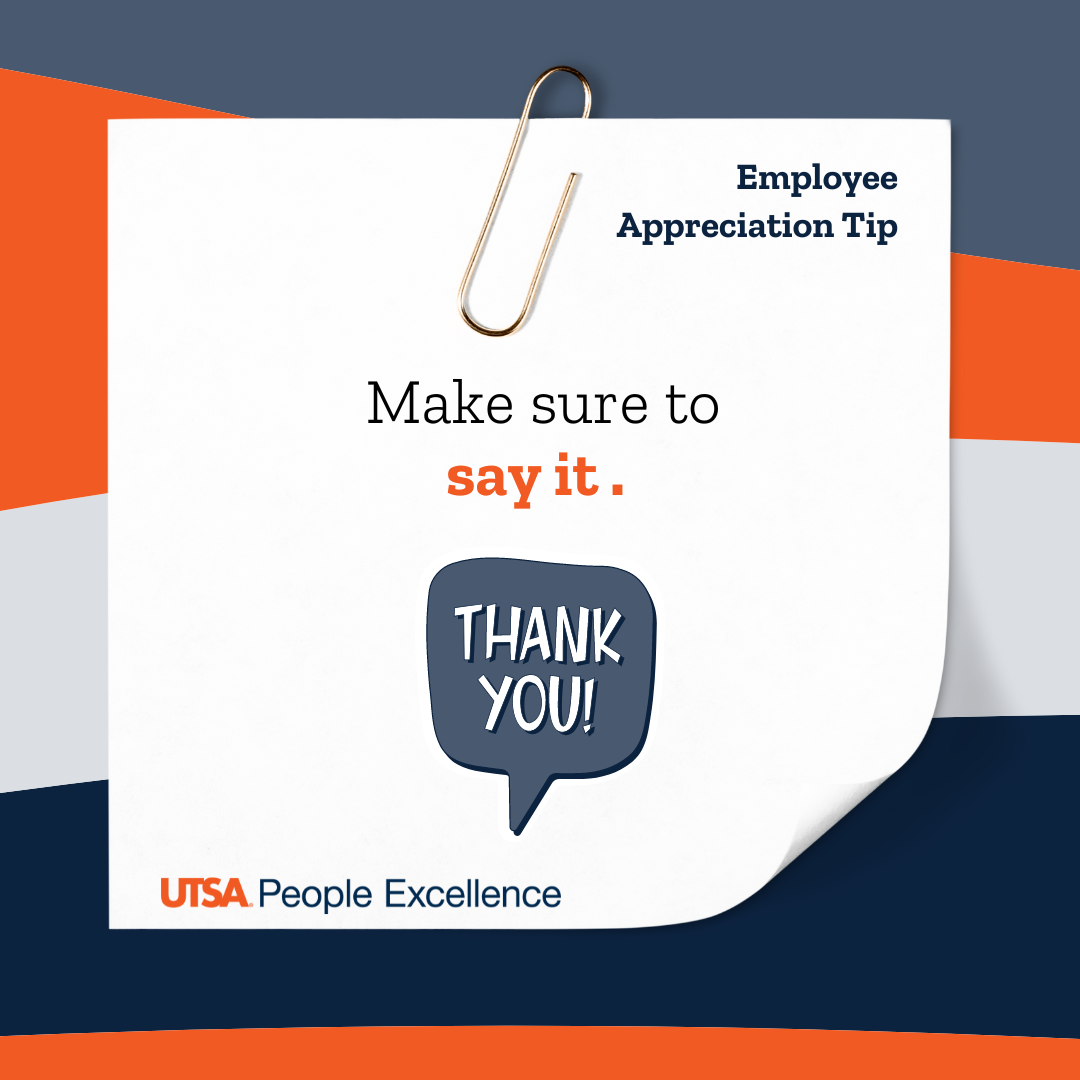 Show appreciation, say Thank you!