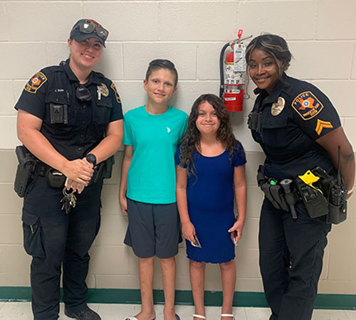UTSA Public Safety supporting meet the teacher night at May Elementary