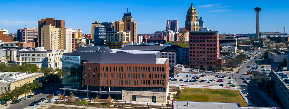 Downtown San Antonio skyline featuring San Pedro I