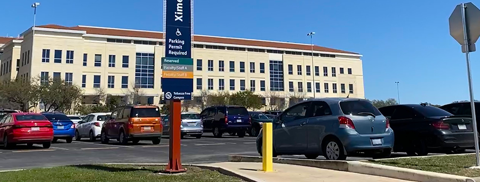 Parking lot on the UTSA Main Campus