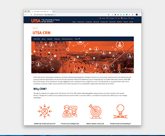 UTSA CRM Website Launched