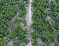 drone photo of landing pad