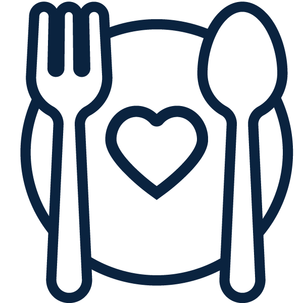 spoon, plate, fork